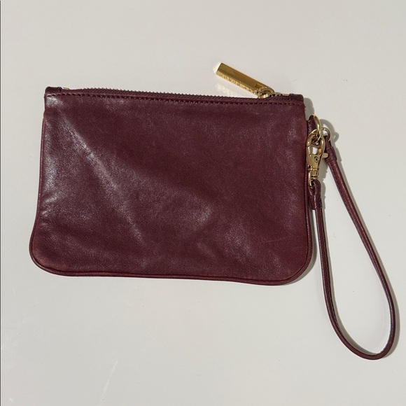 Tory Burch Dark Red Leather Wristlet - Picture 8 of 16